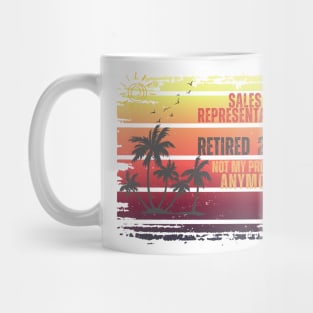 Vintage Retired 2024 Not My Problem Retirement For Sales Representative Mug